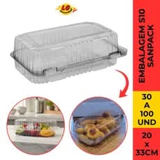 Embalagem Sanpack S10 20x33cm Para Doces Salgados Bolos e Delivery Diversas Quantidades