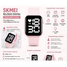 ROSA - CLARO Relógio Digital SKMEI