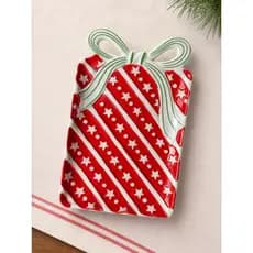 Prato Retangular de Porcelana 24cm — Bandeja de Servir Com Designer de Presente de Natal