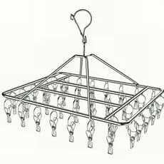 Varal 40 Prendedores Para Roupa Intima Para Calcinha Meia Cueca Reforçado inox 08/10/20/60 Prendedores-YJ1