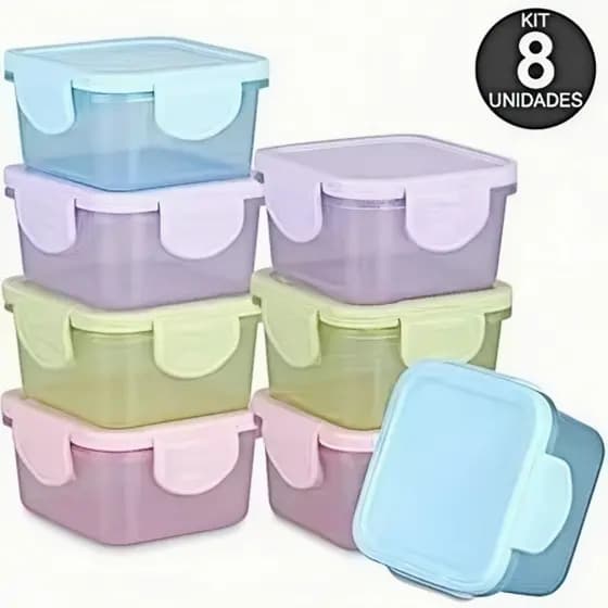 Kit Potes Mini Congelar Papinha Tampa Hermética Bebê Freezer Microondas Potinho Ventosa Silicone-60ml1