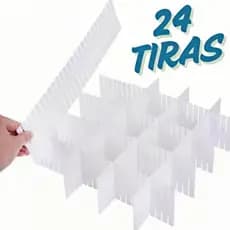 Organizador Divisória Gaveta Separador Ajustável 4/8/12 Tiras