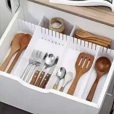 Organizador De Gaveta Extensível Divisor Porta Talheres Utensílios Cozinha Banheiro