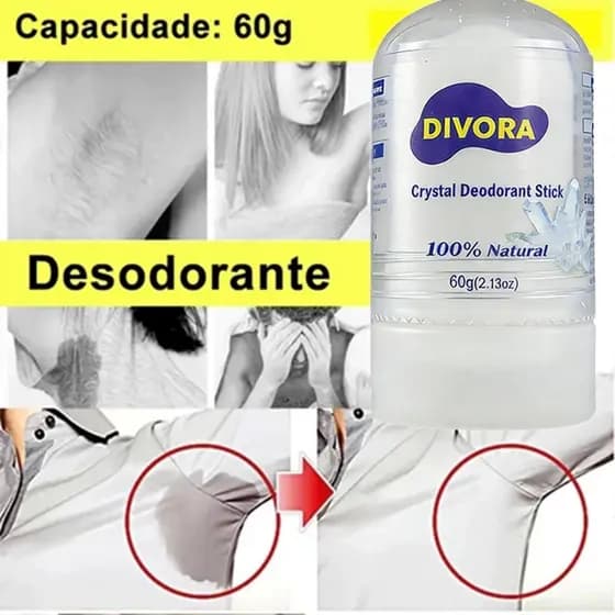 Desodorante natural De Cristal 60g, 60g Pode Ser Usado Em Todo O Corpo Como Antitranspirante Para odor Corpora