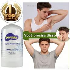 DIVORA Desodorante Masculino Desodorante em Bastão 100% Pedra Antitranspirante Natural Sem Perfume 60g Namoro
