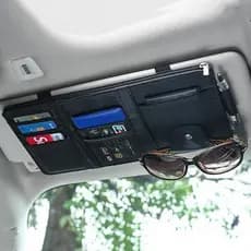 Organizador Viseira Carro Porta Oculos Sol Cartao Bolsa De Armazenamento Suporte Automotivo Luxo