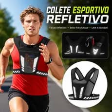 Colete Esportivo Refletivo Corrida Noite Bolso Para Celular Mochila Hidratacao Esportes Ao Ar Livre