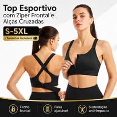 Roupa íntima esportiva feminina com zíper frontal | Cruz linda volta ajustável circunferência inferior sem anel de aço r