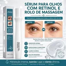 Sérum Roll-On para Olhos Retinol 15ml | Hidratante melhora as olheiras, bolsas para os olhos, reduz linhas secas, massag