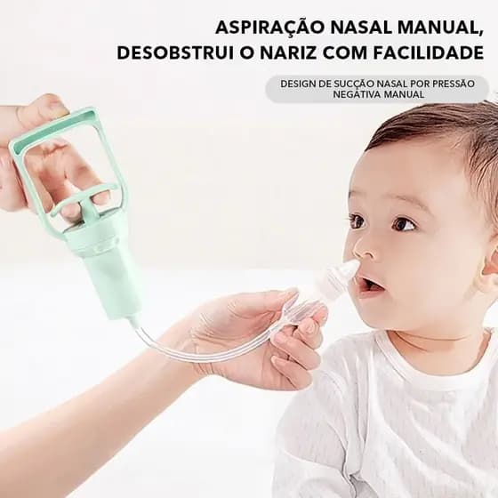 Aspirador Nasal Portátil De Nariz Manual Com Limpeza De Muco De Sucção Forte