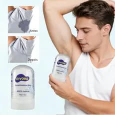 Cristal/pedra desodorante Natural (60g) pode ser usado de corpo inteiro, Odor corporal melhorado, antitranspirante femin