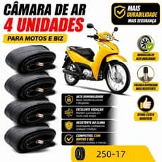 Kit 4 Câmara De Ar 2.50-17 Biz 100/125 Dianteira