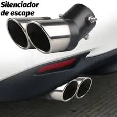 Tubo De Escape Para Carro Com Ponta De Aço Inoxidável E Silenciador Automático