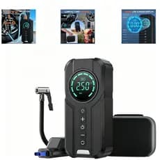 Bomba de Ar Portatil Compressor Inflator Multi-função 3 em 1 Auxiliar Partida Bateria Portátil Emergência