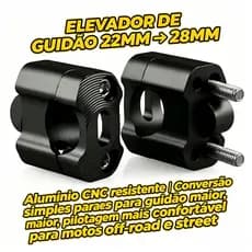 Alongador Par de Adaptador De Guidão Universal (22a 28mm ) Honda, YBR Suporte de Guidon