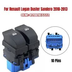 Adequado para Logan Duster Sandero 2010 2011 2012 2013 interruptor de 10 pinos, interruptor de janela de veículo elétric