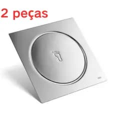 Ralo Click Inteligente 10x10cm cromagem Aço Inox Banheiro evitar odor Drenagem rápida
