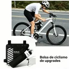 bolsa triangular para bicicleta, à prova d'água, quadro frontal, garrafa, ciclismo, tubo superior, kit de ferramentas
