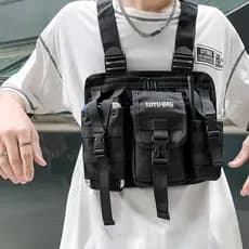 Bolsa De Peito Motoboy Masculina Unissex Estilo Colete Bag Peitoral Segura e Funcional