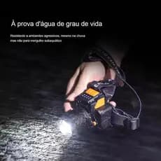 Cabeca Professional LanLanterna de Cabeça de LED Forte Zoom Portatil 5 Modos de Luz, Recarregavel, à Prova de Agua tern