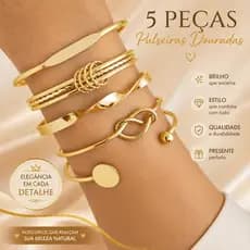 Conjunto de 5 Peças Conjunto Pulseira Geométrico Moda Geométrico de Círculo Torcido Bracelet Pulseira de Joias Femininas