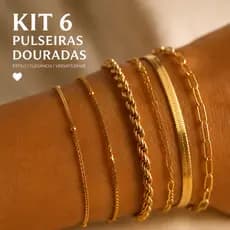 Conjunto De Pulseira De Corrente Minimalista De 6 Camadas Para Presente De Joias De Empilhamento De Moda Feminina
