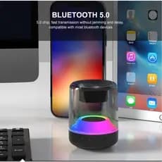 Caixa de Som Potente Led RGB Bluetooth 5.0 Portátil Som Potente (3530)