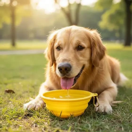 Comedouro/bebedouro Pet Retrátil Silicone Portátil C/ Gancho