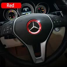 Para Mercedes Benz GLE CLA GLA W212 W246 W204 C117 W166 X204 Adesivo Decorativo para Anel do Emblema do Volante do Carro