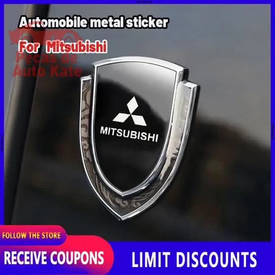 [Promoção] Adesivo de Alta Qualidade para Carro Mitsubishi, Emblema de Janela em Fibra de Carbono 3D NWDI OPAK