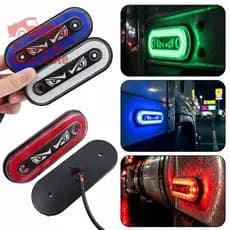 Luz Lateral Multicolorida Olho de Diabo para Caminhões e Vans, Alta Visibilidade, Condução Noturna, Lâmpada D JLHA