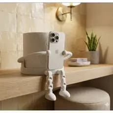 Suporte Porta Papel Higiênico Divertido em Impressão 3D – Boneco Articulado Criativo para Banheiro