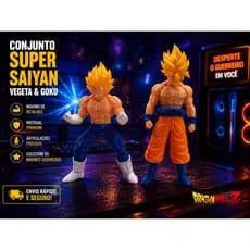 Action Figure Goku/Vegeta Super Saiyajin Dragon Ball Colecionável