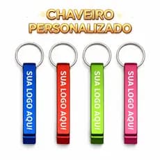 Kit Chaveiro Personalizado 30 Unidades Brinde Cliente