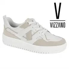 Tênis Feminino Vizzano Original Branco Cinza Elegância Conforto Casual 1389.125
