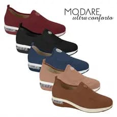 Tênis Slip On Casual Feminino Modare Original Linho Flat Confortável Trabalho Dia a Dia 7320.217