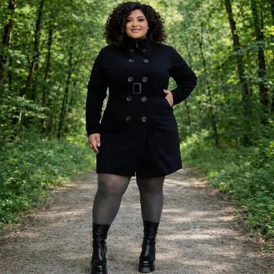Casaco Moletom Preto Feminino Plus Size Inverno Frio Sobretudo Moda Plus Elegante