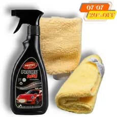 Kit Espelhamento de Pintura Automotivo Protec New 500ml + Luva Lavagem + Microfibra