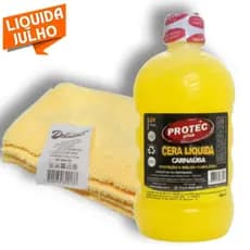 Kit Cera de Carnauba + Pano/Flanela de Microfibra Amarelo