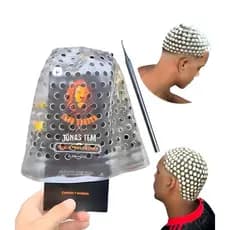 Touca De Reflexo Alinhado Leon Barber Já Furada 8mm + Agulha