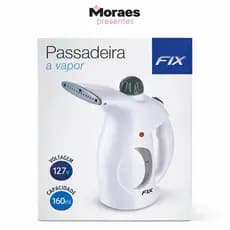 Passadeira a vapor FIX 127V, portátil e prática, remove amassados com rapidez e facilidade no dia a dia.