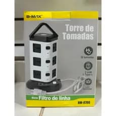 Torre de Tomadas Filtro de Linha B-MAX - Proteção contra raios e sobrecargas