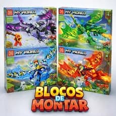 Brinquedo Criativo Blocos de Montar Dragão