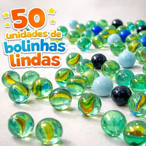 50 Bolinhas de Gude Coloridas Educativo Infantil
