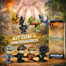 Mini Dinossauros Articulável Kit com 4