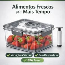 Pote Hermético a Vácuo 2L com Bomba Conserva Alimentos Mantimentos Cozinha Sem Desperdício