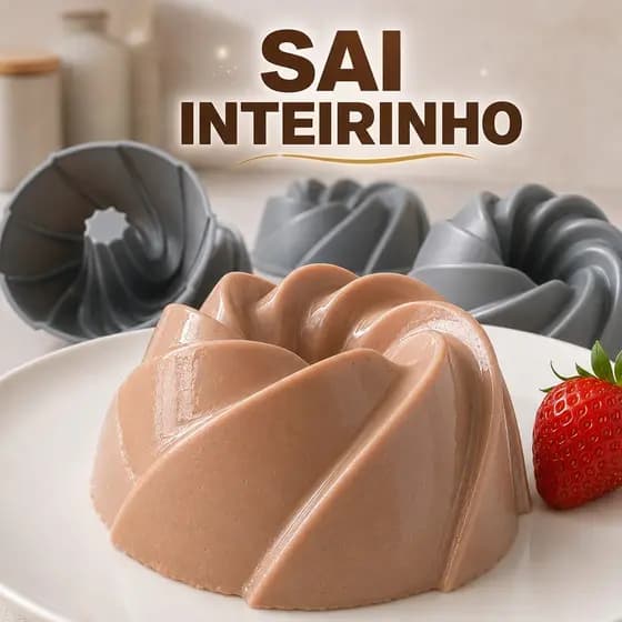 Formas de Silicone Mini Bolo Mousse Pudim Kit 6/12 Unid Forminhas Molde Espiral Forma Não Gruda