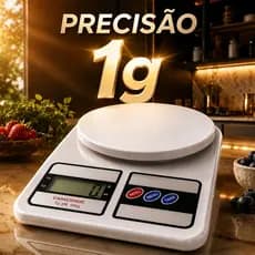 Balança de Alta Precisão 1g até 10kg Cozinha Digital Função Tara Confeitaria Dieta Fitness