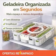 Organizador Geladeira Tampa Transparente Cestos Escorredores Removível Empilhável Caixa Organizadora