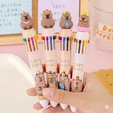Caneta Capybara Dez Cores Criativa Papelaria Presentes Prêmios De Material De Escritório Para Estudantes Criatividade